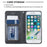 Auto-Absorbed Prismatic Texture Leather Phone Case Card Holder for Iphonese (2020) / SE (2022) / 8 / 7 - Black - 4
