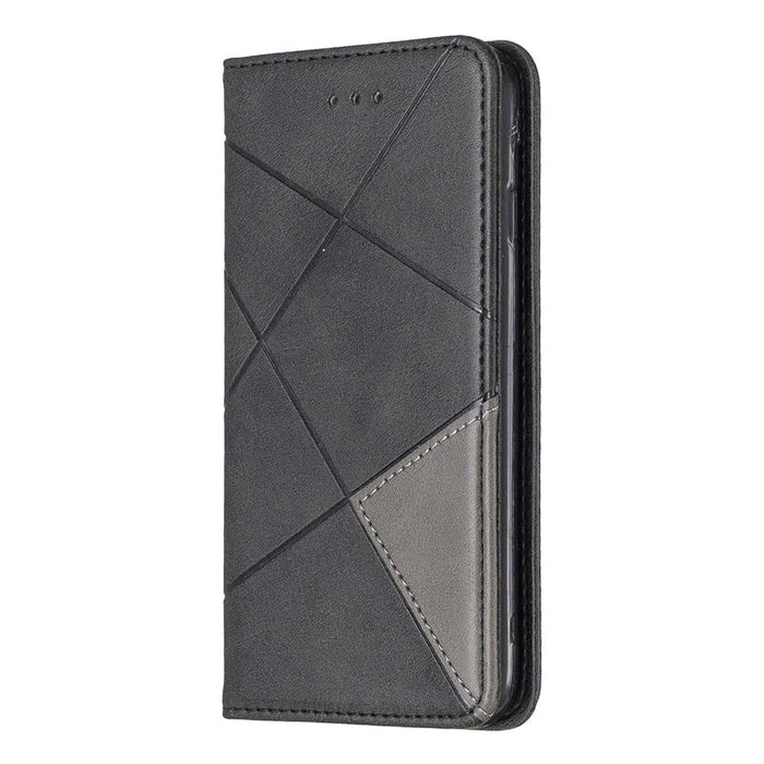 Auto-Absorbed Prismatic Texture Leather Phone Case Card Holder for Iphonese (2020) / SE (2022) / 8 / 7 - Black - 7