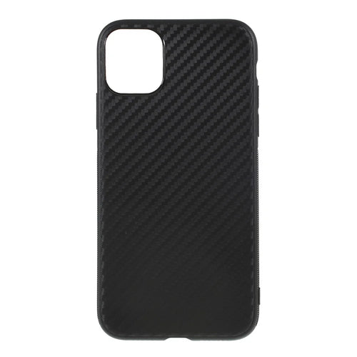 Carbon Fiber TPU Mobile Phone Shell Case for iPhone 11 6.1 inch (2019) - Black - 1