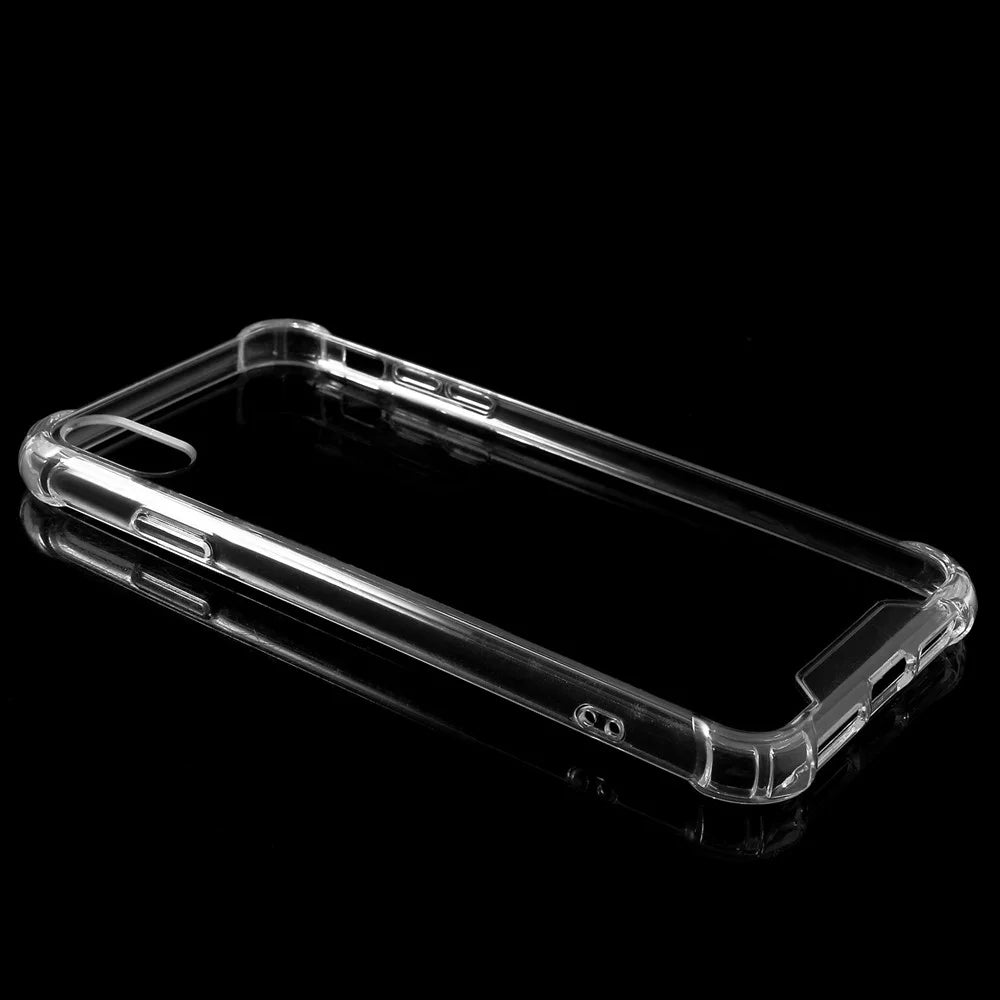 For iPhone X/XS 5.8 inch Hard Acrylic Back + Soft TPU Frame Shock-Absorbing Scratch Resistant Phone Case - Transparent - 3