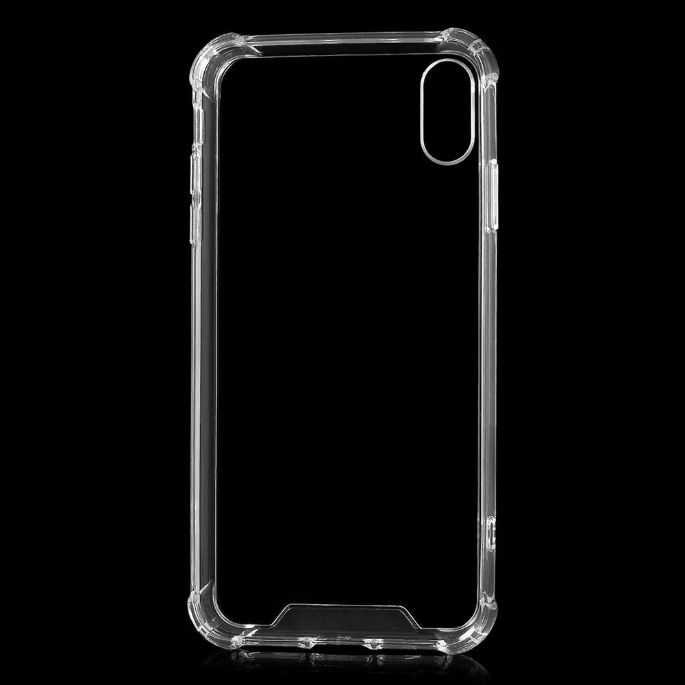 For iPhone X/XS 5.8 inch Hard Acrylic Back + Soft TPU Frame Shock-Absorbing Scratch Resistant Phone Case - Transparent - 5