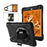 For iPad mini (2019) 7.9 inch / mini 4 X-Shape PC + TPU Rotary Kickstand Cover with Handstrap + Shoulder Strap - Black - 1