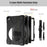 For iPad mini (2019) 7.9 inch / mini 4 X-Shape PC + TPU Rotary Kickstand Cover with Handstrap + Shoulder Strap - Black - 2