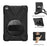 For iPad mini (2019) 7.9 inch / mini 4 X-Shape PC + TPU Rotary Kickstand Cover with Handstrap + Shoulder Strap - Black - 5