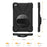 X-Shape PC + TPU Rotary Kickstand Cover with Handstrap for iPad mini (2019) 7.9 inch / mini 4 - Black - 5