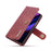 DG.MING For iPhone 11 Pro Max 6.5 inch (2019) Leather Case with Stand Covering - Wine Red - 3