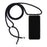 For iPhone X / XS 5.8 inch Glossy TPU+Acrylic withTextile Strap Anti-fall Casing - Black - 2