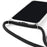 For iPhone X / XS 5.8 inch Glossy TPU+Acrylic withTextile Strap Anti-fall Casing - Black - 4