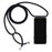For iPhone X / XS 5.8 inch Glossy TPU+Acrylic withTextile Strap Anti-fall Casing - Black - 5