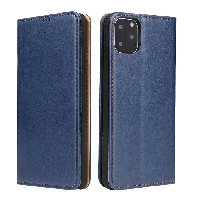 Leather Wallet Stand Flip Phone Shell for iPhone 11 6.1 inch (2019) - Blue - 1
