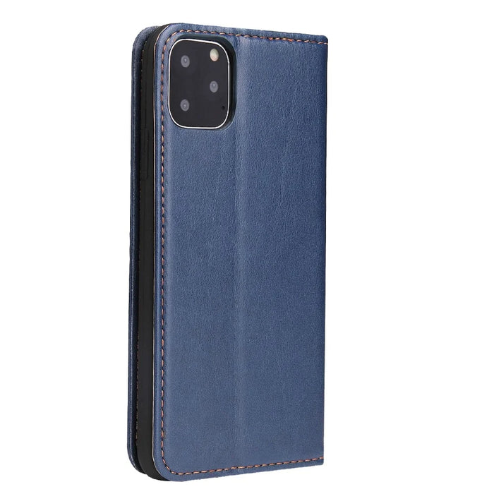Leather Wallet Stand Flip Phone Shell for iPhone 11 6.1 inch (2019) - Blue - 3