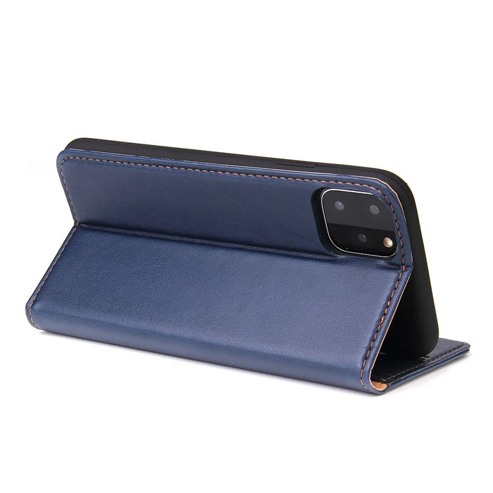 Leather Wallet Stand Flip Phone Shell for iPhone 11 6.1 inch (2019) - Blue - 6