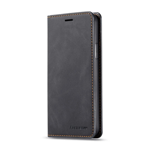 FORWENW Fantasy Series Silky Touch Leather Wallet Case for iApple iPhone 11 Pro Max 6.5 inch (2019) - Black - 2