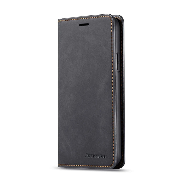 FORWENW Fantasy Series Silky Touch Leather Wallet Case for iApple iPhone 11 Pro Max 6.5 inch (2019) - Black - 2