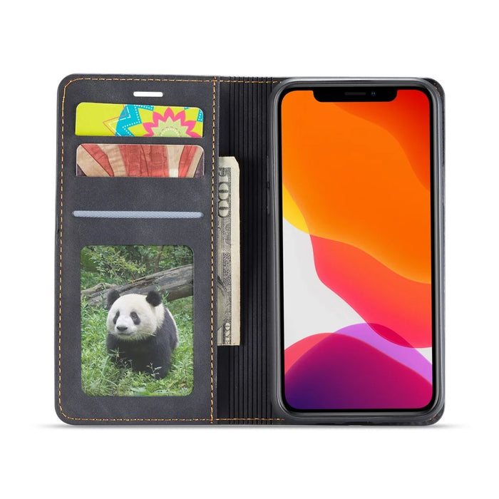 FORWENW Fantasy Series Silky Touch Leather Wallet Case for iApple iPhone 11 Pro Max 6.5 inch (2019) - Black - 4
