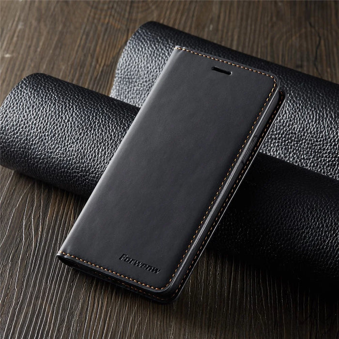 FORWENW Fantasy Series Silky Touch Leather Wallet Case for iApple iPhone 11 Pro Max 6.5 inch (2019) - Black - 7