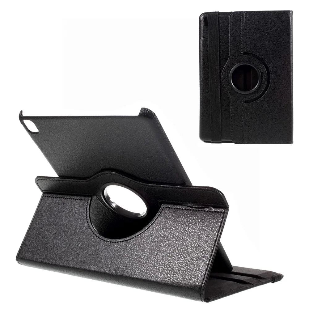 360-degree Rotary Stand Litchi Leather Cover for iPad Pro 9.7 inch - Black - 1