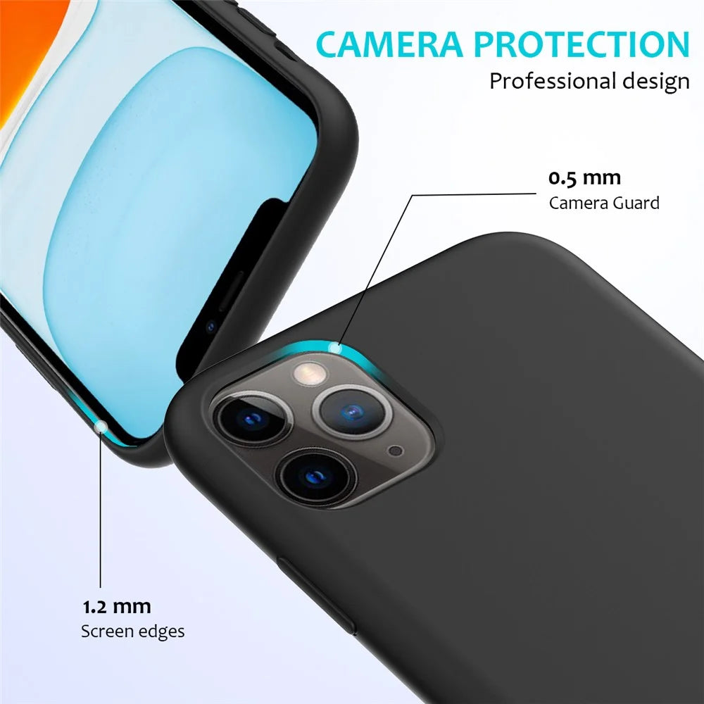 For iPhone 11 Pro Max 6.5 inch (2019) Soft Liquid Silicone Phone Casing - Black - 2
