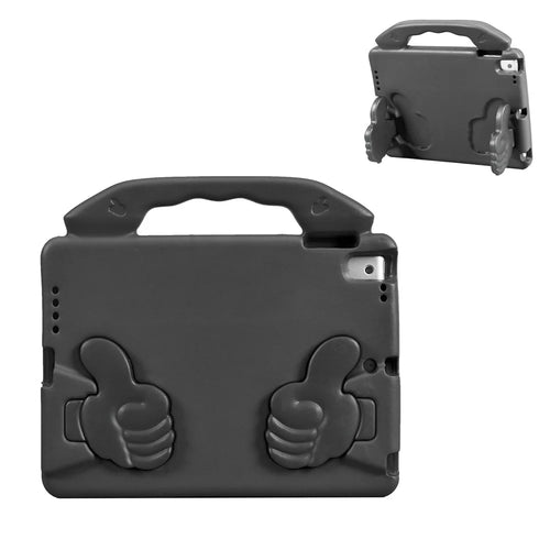 For iPad 9.7-inch (2018) (2017) / iPad Pro 9.7 inch (2016) / iPad Air 2 / iPad Air (2013) Shockproof EVA Thumb Stand Tablet Shell - Black - 1