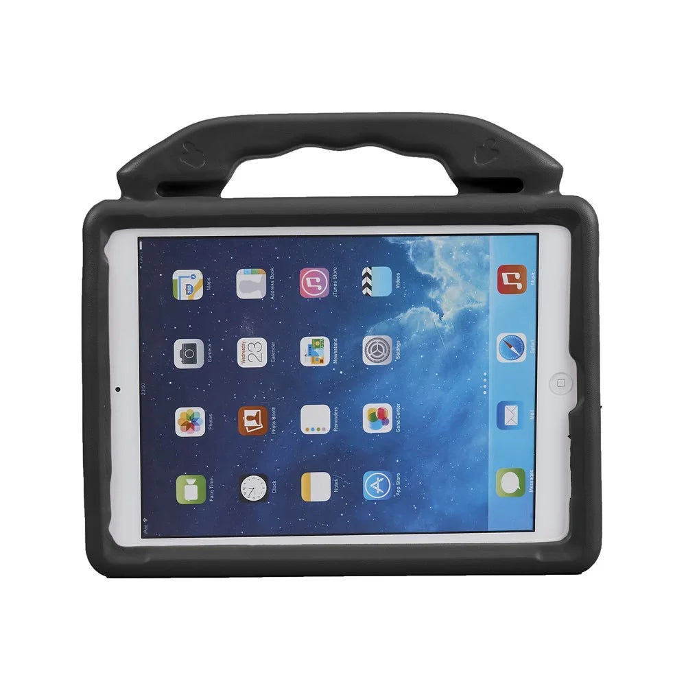 For iPad 9.7-inch (2018) (2017) / iPad Pro 9.7 inch (2016) / iPad Air 2 / iPad Air (2013) Shockproof EVA Thumb Stand Tablet Shell - Black - 3