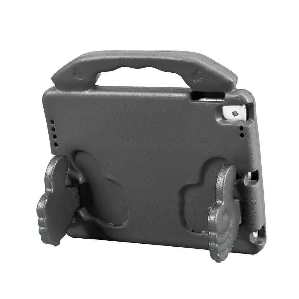 For iPad 9.7-inch (2018) (2017) / iPad Pro 9.7 inch (2016) / iPad Air 2 / iPad Air (2013) Shockproof EVA Thumb Stand Tablet Shell - Black - 4