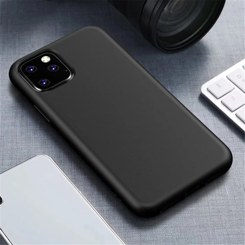 For iPhone 11 6.1 inch (2019) Starry Sky Series Wheat Straw Degradable Case Matte Texture Flexible TPU Protective Cover - Black - 1