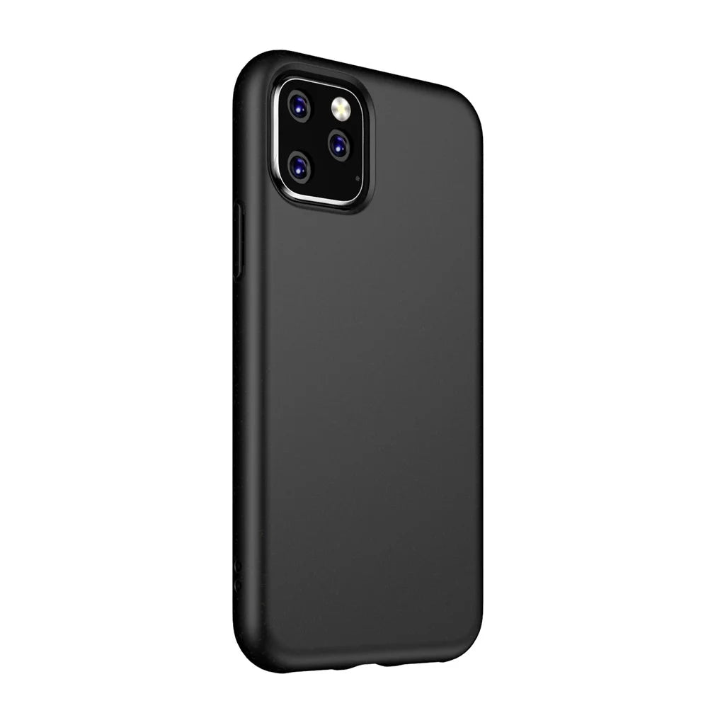 For iPhone 11 Pro 5.8 inch (2019) Frosted Starry Sky Series Matte Phone Case Eco-Friendly Degradable Wheat Straw TPU Cover - Black - 3