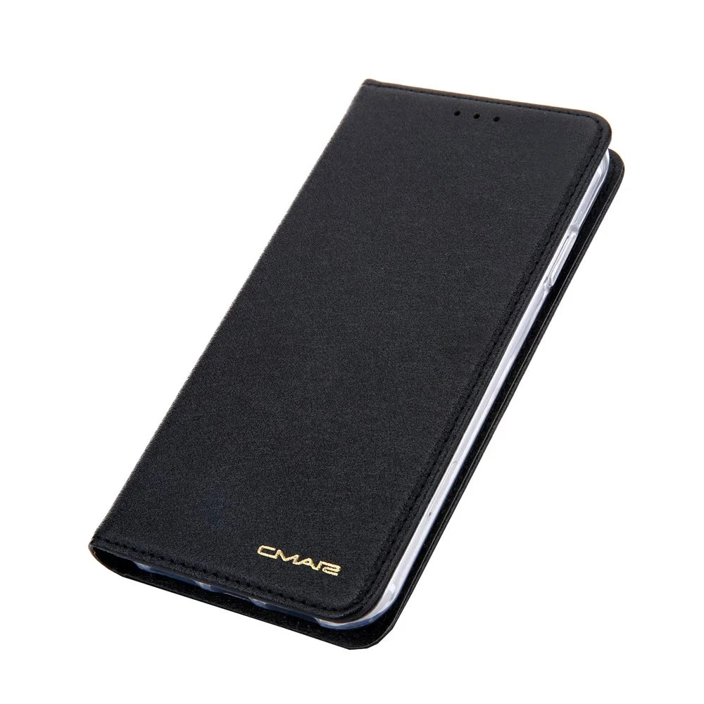 CMAI2 Silk Texture PU Leather with Card Slots Phone Case for iPhone 11 6.1 inch (2019) - Black - 5