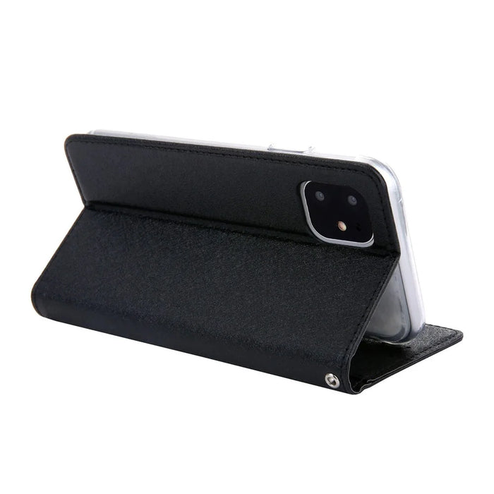 CMAI2 Silk Texture PU Leather with Card Slots Phone Case for iPhone 11 6.1 inch (2019) - Black - 7