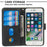 Zipper Pocket Wallet Stand Flip Leather Phone Case for iPhone SE (2020)/SE (2022)/8/7 4.7 inch - Black - 4