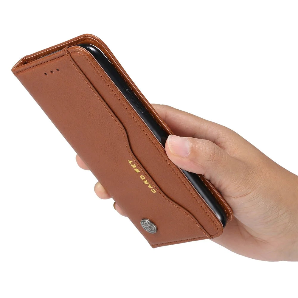 Auto-absorbed PU Leather Stand Case for iPhone 11 6.1 inch (2019) - Brown - 6