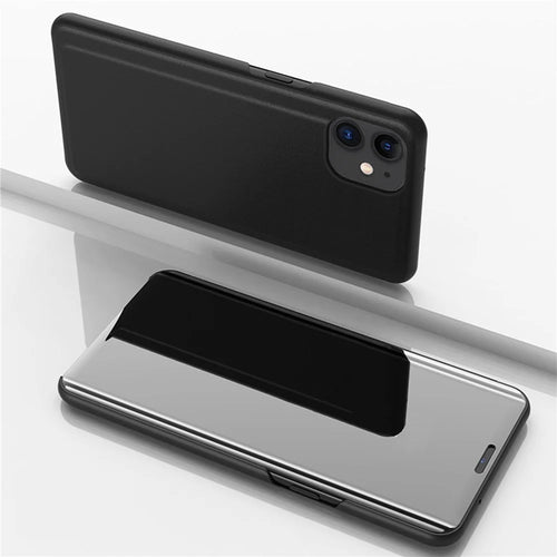 For iPhone 11 Flip Leather Cover with Stand Full Body Protective Phone Case - Black - 1