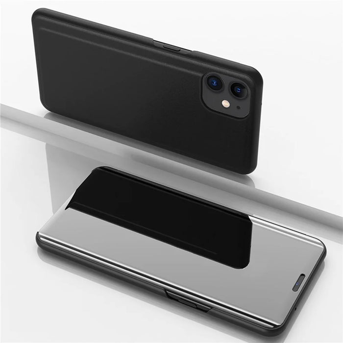 For iPhone 11 Flip Leather Cover with Stand Full Body Protective Phone Case - Black - 1