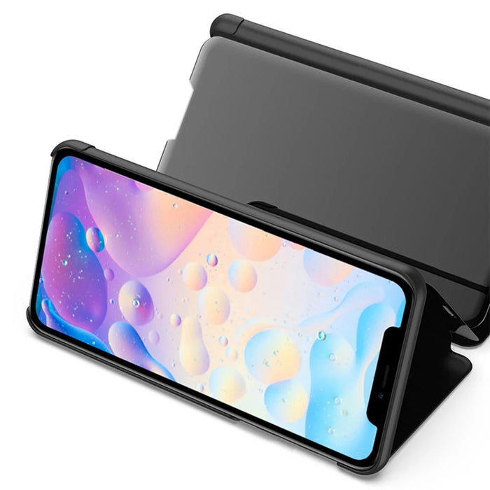 For iPhone 11 Flip Leather Cover with Stand Full Body Protective Phone Case - Black - 3