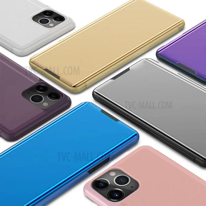 For iPhone 11 Pro Max Flip Leather Cover with Stand Full Body Protective Phone Case - Rose Gold - 6