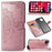 Embossed Mandala Flower Wallet Leather Stand Case for iPhone 11 Pro Max 6.5 inch (2019) - Rose Gold - 1