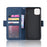 For iPhone (2019) 6.1-inch Leather with Multiple Card Slots and Wallet Pocket Cover - Blue - 4