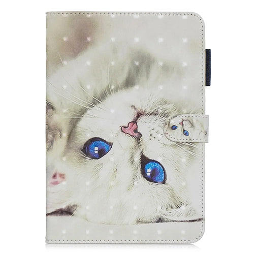 Pattern Leather Tablet Case for iPad Mini / Mini 2 / mini 3 / mini 4 / mini (2019) 7.9 inch - White Cat - 1