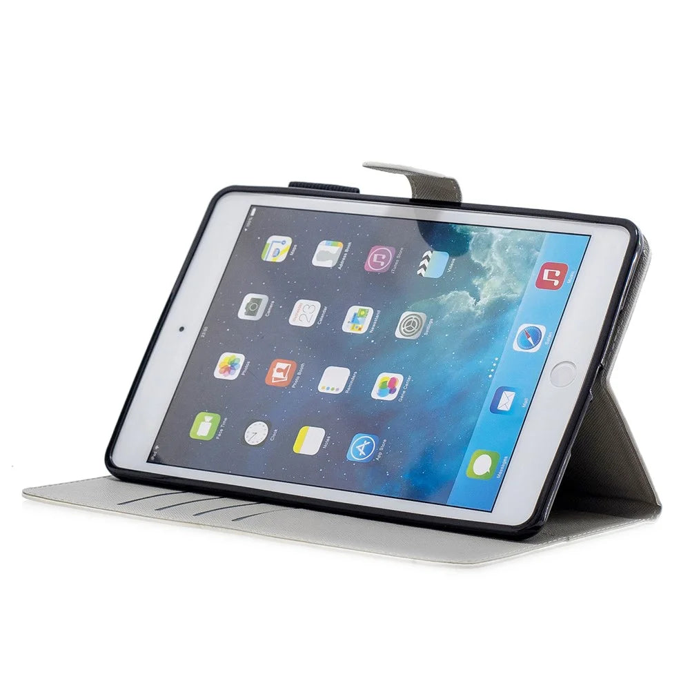 Pattern Leather Tablet Case for iPad Mini / Mini 2 / mini 3 / mini 4 / mini (2019) 7.9 inch - White Cat - 4