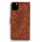 Imprint Mandala Flower Stand Wallet Leather Case Shell Cover for iPhone 11 6.1-inch (2019) - Brown - 5