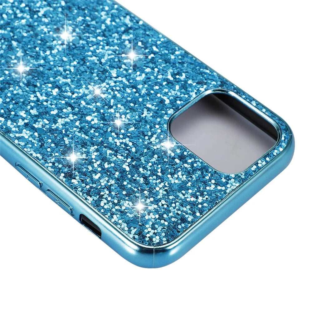 Glittering Sequins Electroplating TPU+PC Phone Shell for iPhone 11 6.1 inch (2019) - Cyan - 5