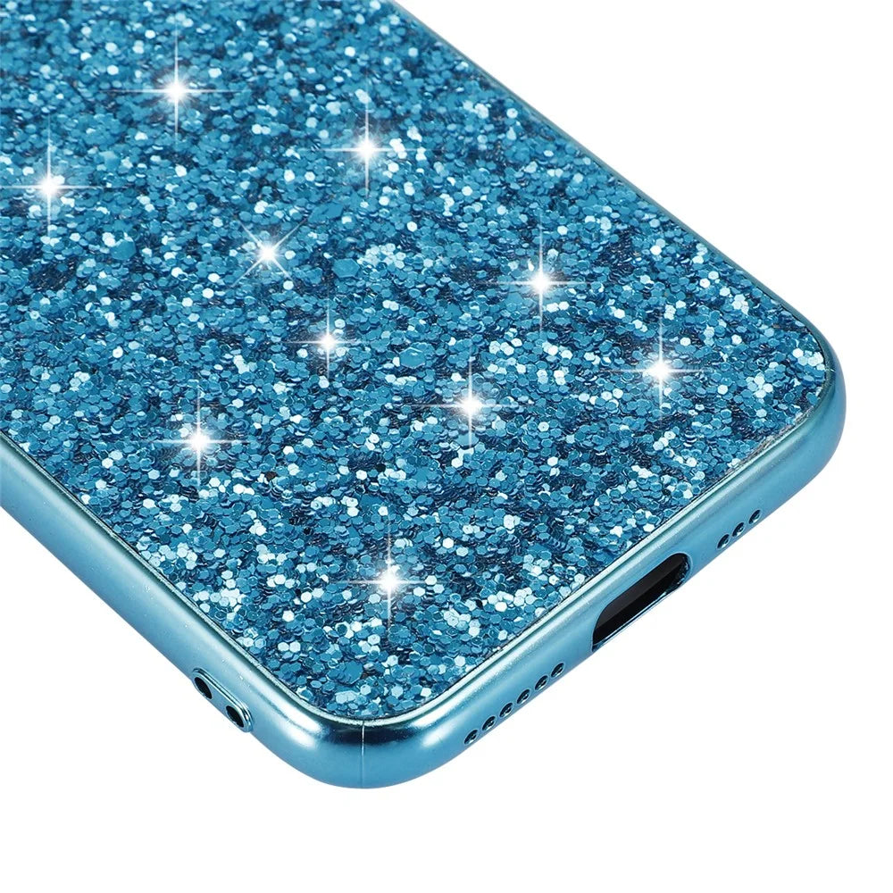 Glittering Sequins Electroplating TPU+PC Phone Shell for iPhone 11 6.1 inch (2019) - Cyan - 6