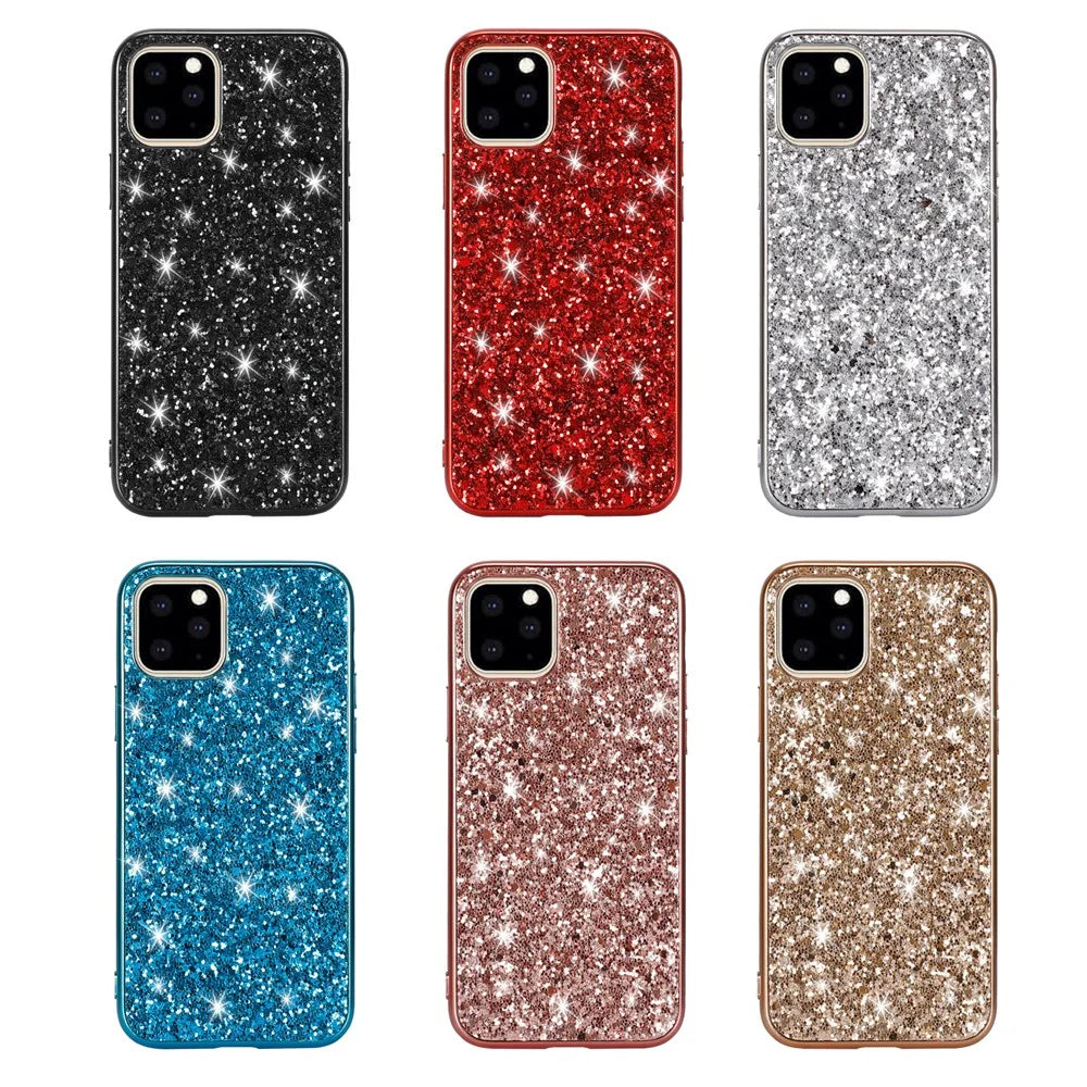 Glittering Sequins Electroplating TPU+PC Phone Shell for iPhone 11 6.1 inch (2019) - Cyan - 7