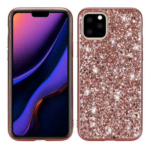 Glittering Sequins Electroplating TPU+PC Phone Shell for iPhone 11 Pro 5.8 inch (2019) - Rose Gold - 1
