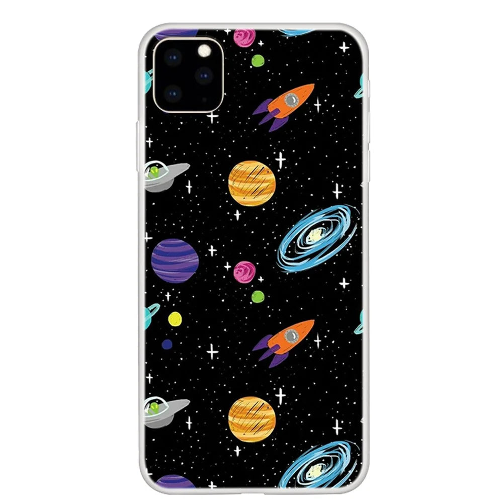 Pattern Printing TPU Back Case for iPhone 11 6.1 inch (2019) - Planet - 1