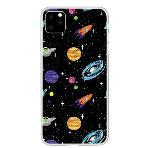 Pattern Printing TPU Back Case for iPhone 11 6.1 inch (2019) - Planet - 1