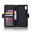 Leather Wallet Stand Phone Cover Case with Multiple Card Slots for iPhone XS Max 6.5 inch - Black - 3