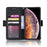 Leather Wallet Stand Phone Cover Case with Multiple Card Slots for iPhone XS Max 6.5 inch - Black - 4