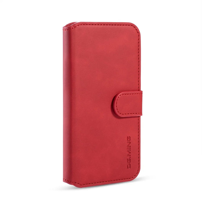 DG.MING Retro Style Wallet Leather Stand Case for iPhone 11 Pro 5.8-inch (2019) - Red - 3
