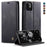 CASEME 013 Series Auto-absorbed Flip Leather Wallet Case for iPhone 11 6.1 inch (2019) - Black - 1